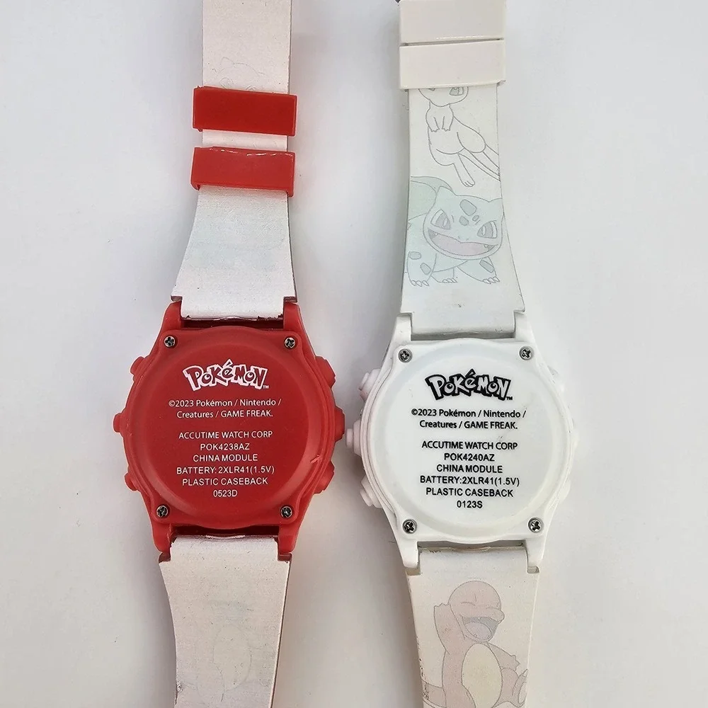 2X Pokemon Pikachu Digital Watches 36MM Multicolor Plastic Bands‎ Working